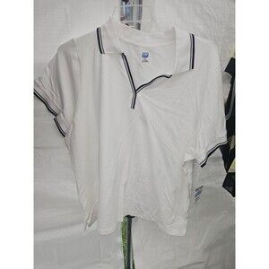 SB White Polo Shirt with Black Trim